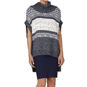 NEW BCBGMaxAzria Elinor Oversized Cowl Neck Blue H